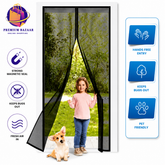 Magnetic Mosquito Mesh Door Net – Hands-Free Automatic Closing Insect Screen
